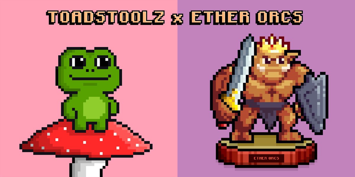 EtherOrcs ⚔️ (@etherorcs) on Twitter photo 🚨 ORCS IT'S GIVEAWAY TIME 🚨
In honor of our collab with <a href="/toadstoolzNFT/">Toadstoolz NFT</a>, we are giving away 3x Toadlist (WL) spots! 🐸
To Enter:
✅ Follow <a href="/EtherOrcs/">EtherOrcs ⚔️</a> & <a href="/toadstoolzNFT/">Toadstoolz NFT</a>
🔁 RT & Like This Tweet
👥 Tag 2 Friends
The winner will be picked (4/8/2022)
#NFT #NFTGiveaway 🚨 ORCS IT'S GIVEAWAY TIME 🚨
In honor of our collab with <a href="/toadstoolzNFT/">Toadstoolz NFT</a>, we are giving away 3x Toadlist (WL) spots! 🐸
To Enter:
✅ Follow <a href="/EtherOrcs/">EtherOrcs ⚔️</a> & <a href="/toadstoolzNFT/">Toadstoolz NFT</a>
🔁 RT & Like This Tweet
👥 Tag 2 Friends
The winner will be picked (4/8/2022)
#NFT #NFTGiveaway