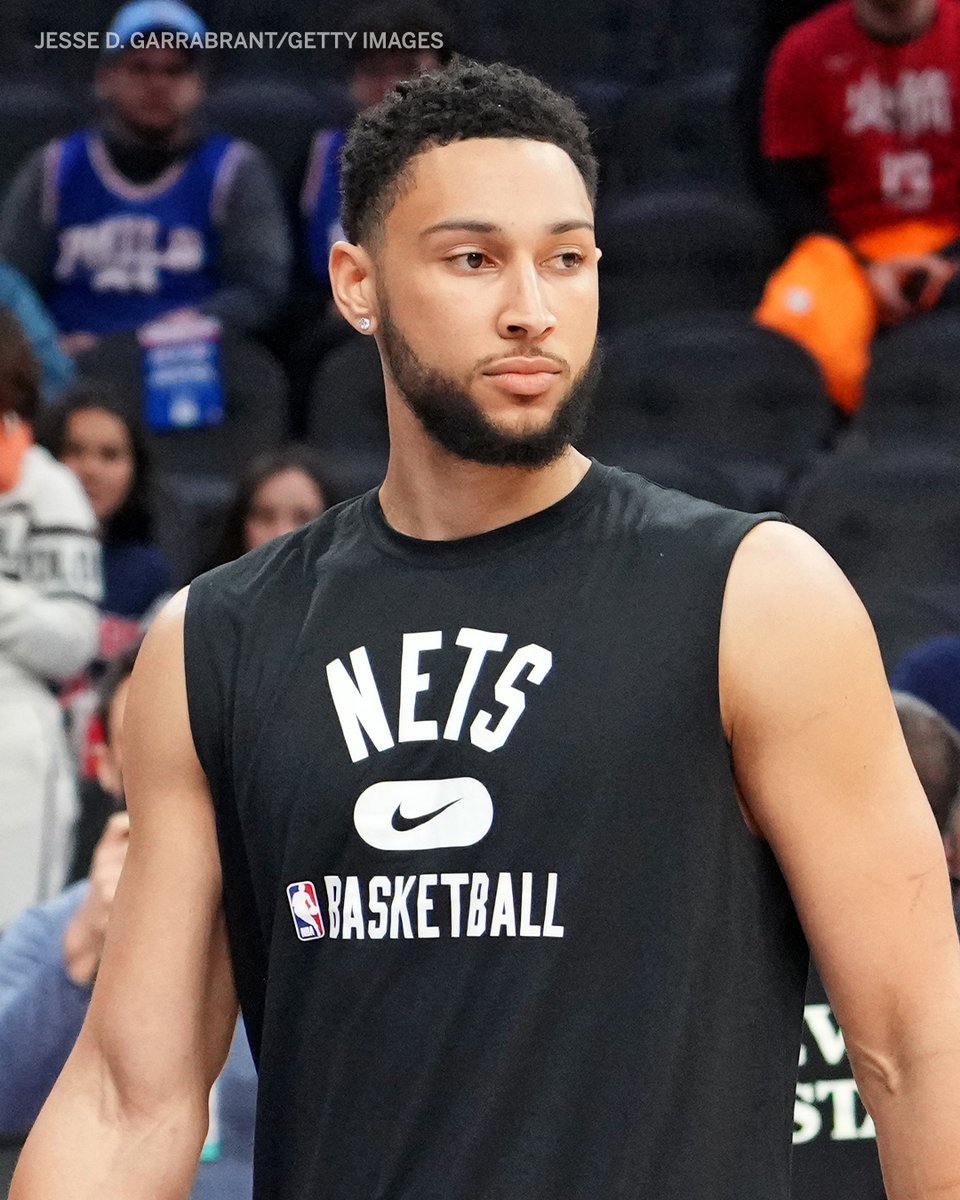 ESPNNBA's tweet photo. Ben Simmons has been ruled out for the rest of regular season and the play-in tournament, Nets coach Steve Nash announced. https://t.co/68vPahK9TQ
