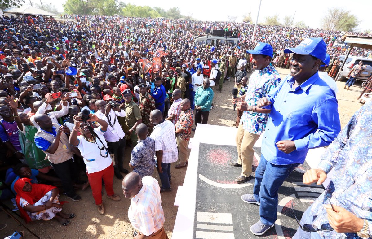 skmusyoka's tweet photo. What an incredible reception we recieved in Lokichogio and Kakuma, Turkana County today. Indeed the Azimio - One Kenya message is spreading throughout our beautiful land. Our coalition will as @RailaOdinga said "help foster peace and tranquility amongst communities."
#Inawezekana https://t.co/mcdixgGN3h