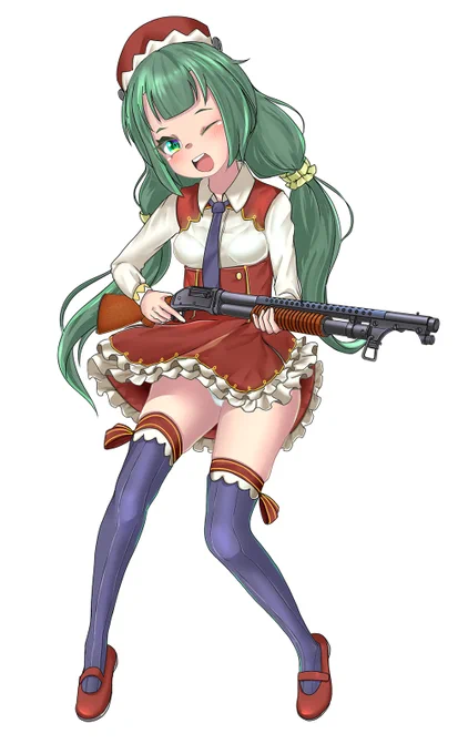 グローウォームとM1897
#アズールレーン 
#アズガン 