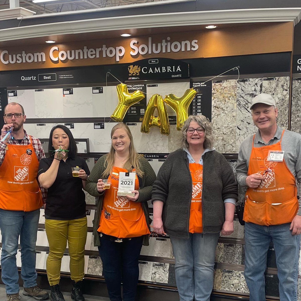 HQueenofdragons's tweet photo. CONGRATULATIONS @HomeDepotMidlan for being 74th place in the nation selling Cambria! I appreciate all of your hard work and dedication! Let’s celebrate again next year! #thd2747 @HomeDepot @CambriaSurfaces #homedepot #dragonclub #platinumdragonclub https://t.co/u42ksGLlaE