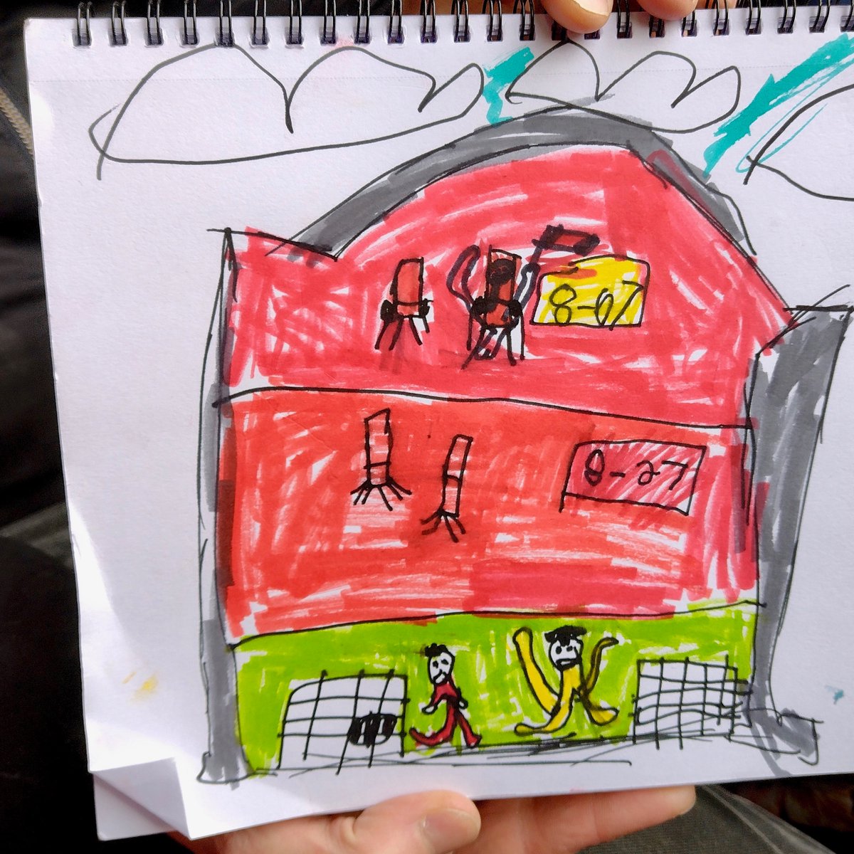 rafe2u's tweet photo. Yesterday my grandson Greg went to his first RUFC fixture, a final at Wembley. Greg is a keen artist and took his sketchbook with him. He did this drawing of Wembley in situ. The iconic arch is shown in grey at the top. Greg is 6 years old
#RUFC #Wembleyfinal #PappaJohnsTrophy https://t.co/dSwLrabivk