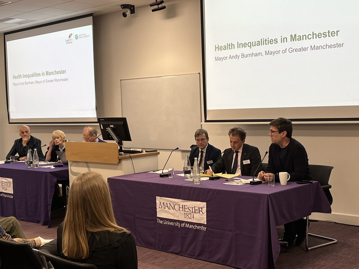 jessjallen's tweet photo. Launch of IHE and Legal and General report ‘The Business of Health Equity: The Marmot Review for Industry’ with @AndyBurnhamGM @MichaelMarmot @landg_uk Nigel Wilson, Nancy Rothwell, University of Manchester https://t.co/dCuJCOHJkn