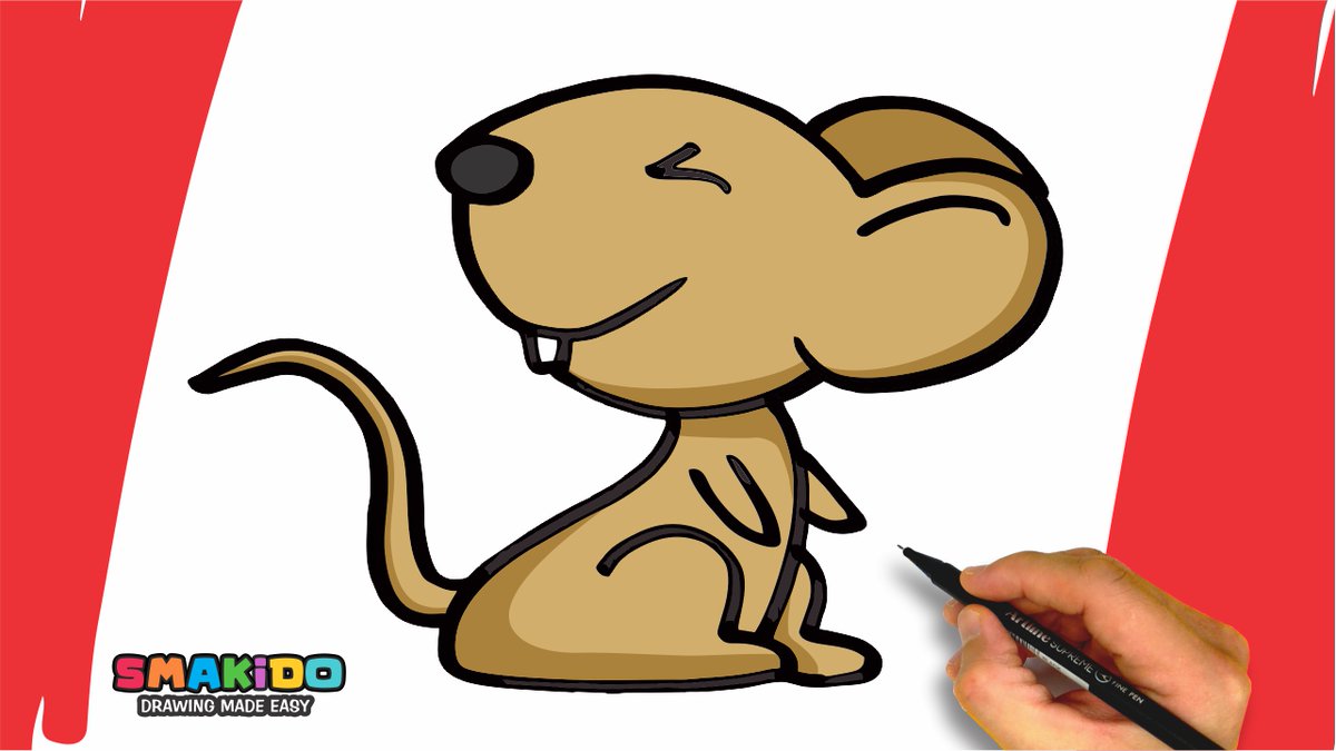 How To Draw a Mouse For Kids | Easy Mouse Drawing Step by Step Tutorial youtu.be/CtfaYihUoEQ via <a href="/YouTube/">YouTube</a>