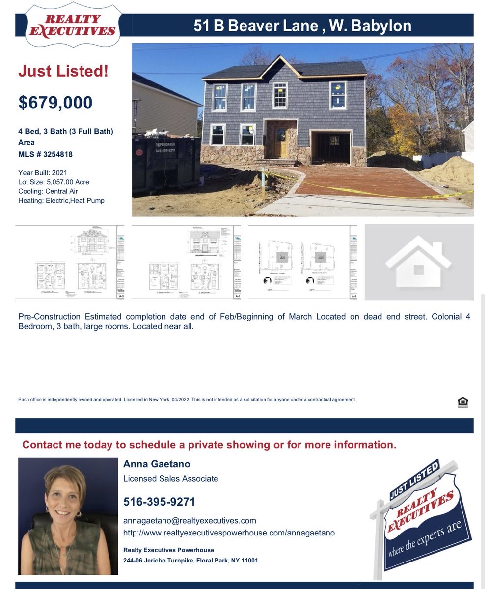 Just Listed for $679,000 - 51 B  Beaver Lane  , W. Babylon, NY 11704
#realestate #realtor #realestateagent #home #property #investment #forsale #realtorlife #househunting #dreamhome #luxury #interiordesign #newhome #luxuryrealestate #architecture #house #homesweethome #realestate