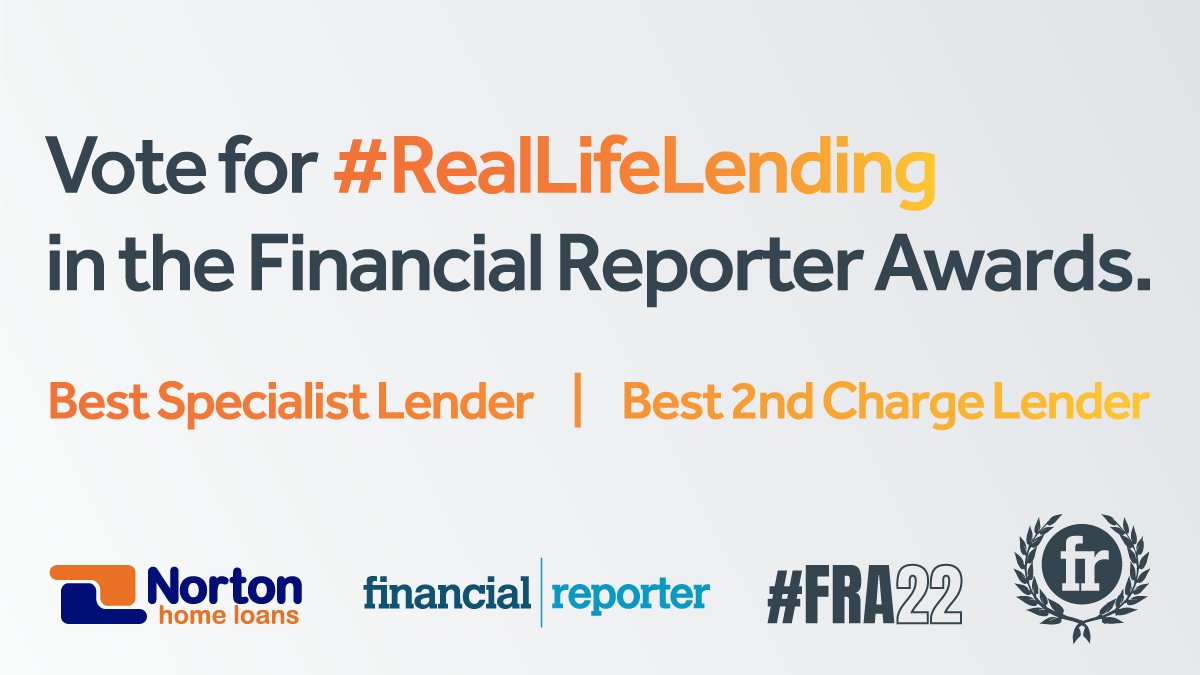 NortonHomeLoans's tweet photo. Please vote for @NortonHomeLoans in the @F_Reporter awards as Best Specialist Lender and Best 2nd Charge Lender by visiting at https://t.co/1itc9Nl1kp

Thank you in advance!

#RealLifeLending #FRA22 https://t.co/wDcdc8iW0Z
