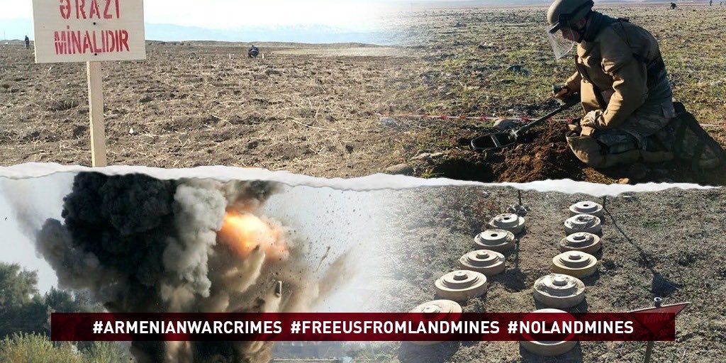 SadafAbdul7342's tweet photo. For about 30 years, Armenia has mined a large part of occupied territories of Azerbaijan. So, today main duty is to clear these territories of mines. #ArmenianWarCrimes #FreeUsFromLandMines https://t.co/0Zv9HAJtqh