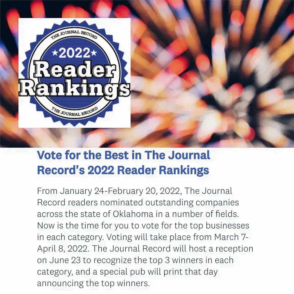 KyleGolding's tweet photo. Happy Monday. Don't forget to vote today (No. 16. #BestKeynoteSpeaker) once per day, every day until April 8th in The Journal Record's 2022 Reader Rankings https://t.co/EzDbfnspOP https://t.co/nAUaECjaTY