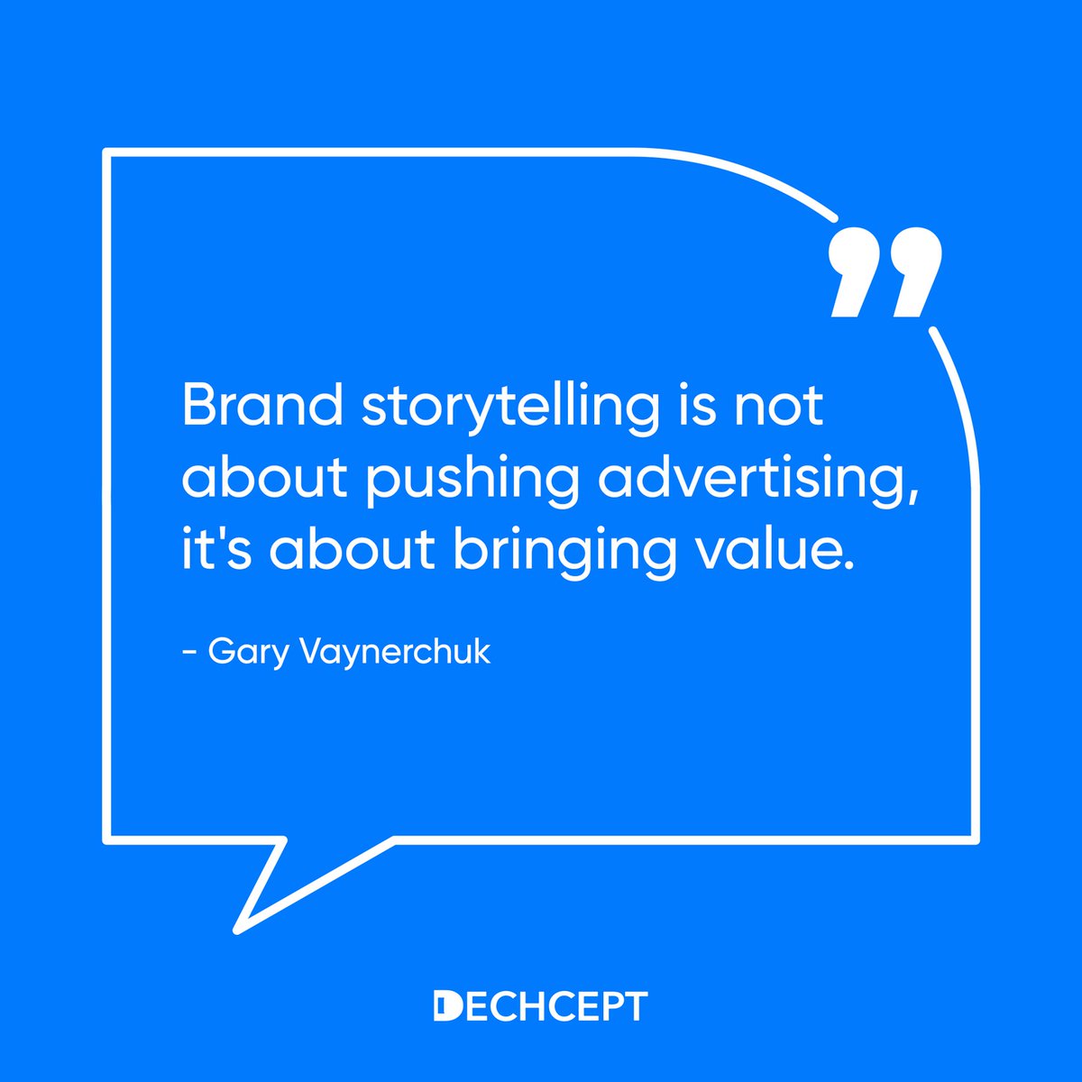 dechcept's tweet photo. What are your views on storytelling?

#brand #storytelling #audience #audienceengagement #engagement #infopost #quotes #inspirationquotes #garyvee #brandquotes #dechlabs #dechcept https://t.co/rf9M7yvwWV