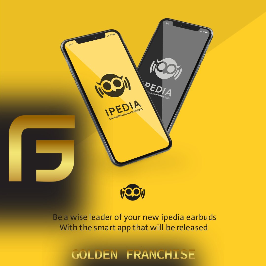 G0ldenFranchise's tweet photo. Be a wise leader of your new #ipedia #earbuds with the #smart_app that will be released. https://t.co/ZPAQpieEFK