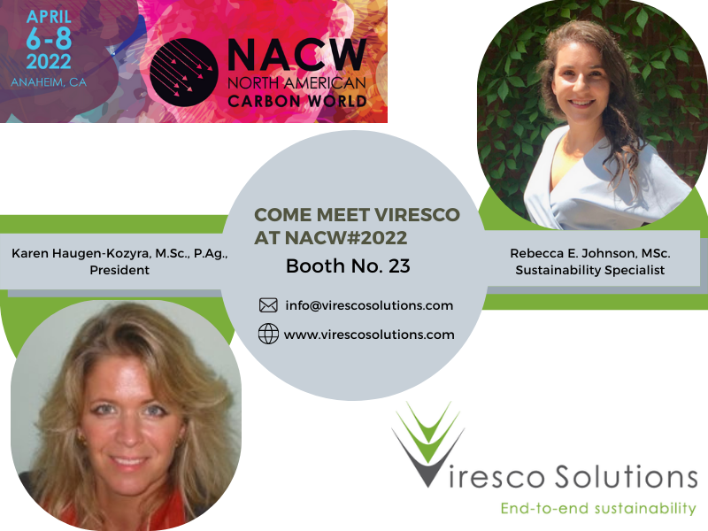 VirescoSolution's tweet photo. Come visit the exhibition booth 23 at #NACW2022 or schedule a meeting with Viresco Solutions Inc.’s President Karen Haugen-Kozyra @karenhk62 and Sustainability Specialist Rebecca E. Johnson.
Connect with us: info@virescosolutions.com
#agriculture #sustainability https://t.co/VQl3wfUiXS
