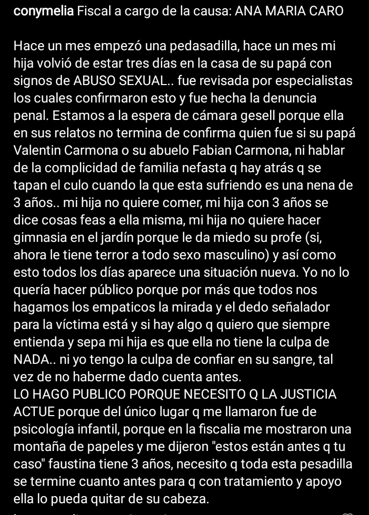 Conymelia's tweet photo. Abuso sexual intrafamiliar. Rt https://t.co/R9qh6eT5QR