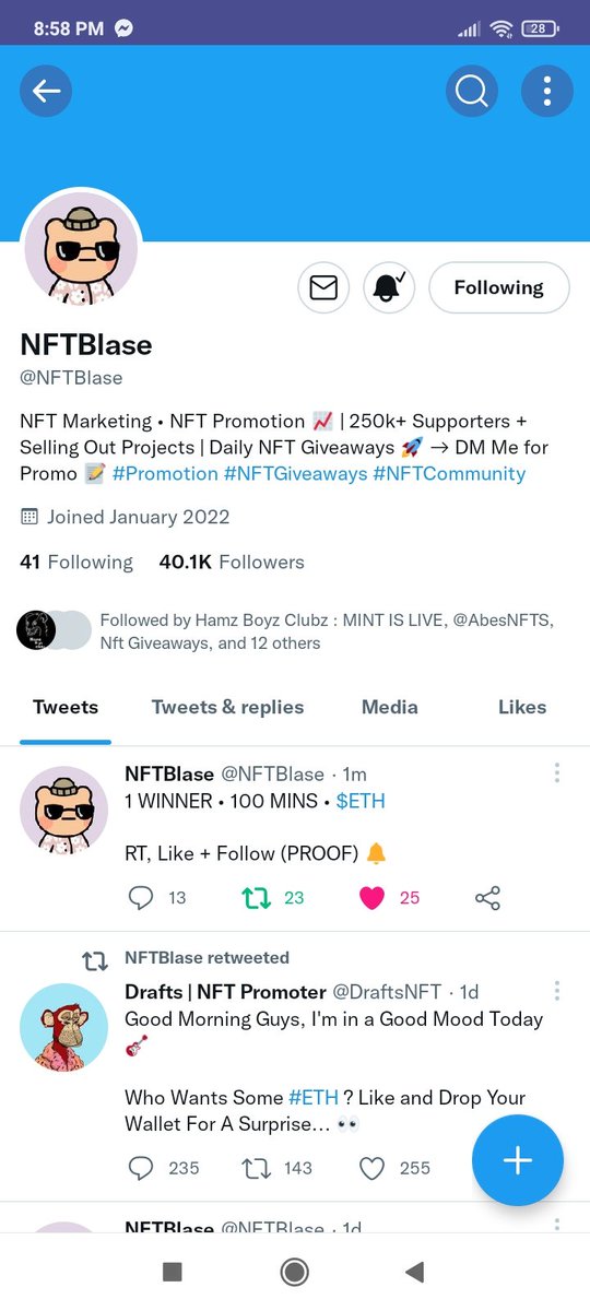 Ken69026336's tweet photo. @NFTBlase Done hope i win this https://t.co/x31GRdbIL4