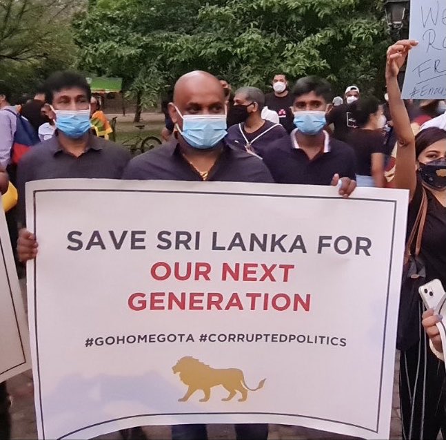 RexClementine's tweet photo. Former Test captain Sanath Jayasuriya too has joined the protests against the government. https://t.co/Og85YMWeGM