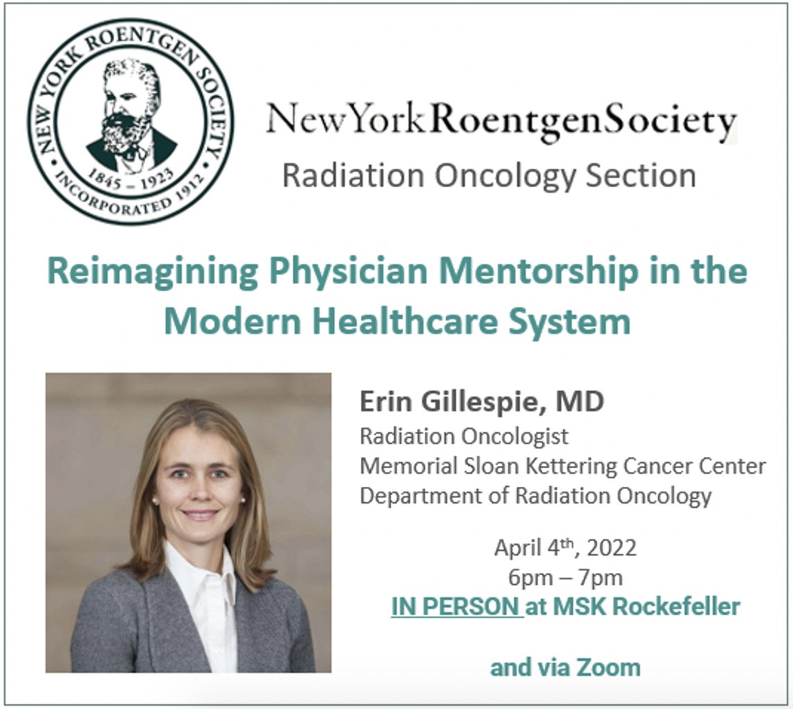 📢#radonc in #NYC 

Don't miss the NY Roentgen Society's *in-person* social event 🗓️TONIGHT (Monday) 6pm. DM me for details.

Looking forward to discussing #mentorship with this group of faculty and #residents. 🤗
