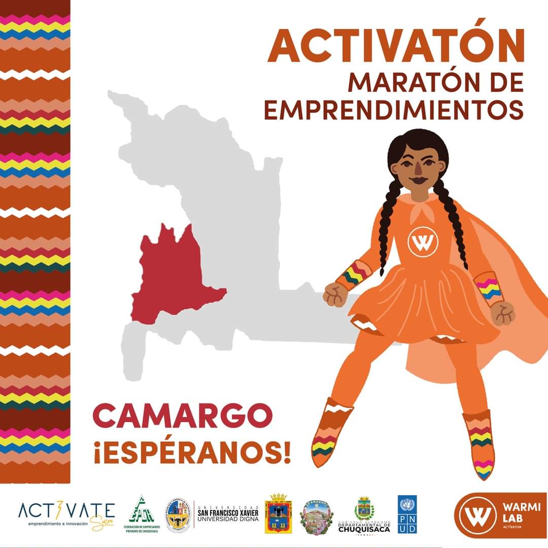 ActivateSucre's tweet photo. ESTE 𝐌𝐀𝐑𝐓𝐄𝐒 𝟓 𝐃𝐄 𝐀𝐁𝐑𝐈𝐋 ESPÉRANOS EN 𝑪𝑨𝑴𝑨𝑹𝑮𝑶 CON LA WARMI ACTIVATÓN ⚡🚀

📍 Lugar: Coliseo Ferial de Camargo
🕘 Hora: 9:00 a.m.

#WarmiLab #PNUD #Activate #Fepch #USFX_líder #UniversidadDigna #SucreChalita #Sucremilocura #SucreSeReactiva https://t.co/Iy9ble724Y