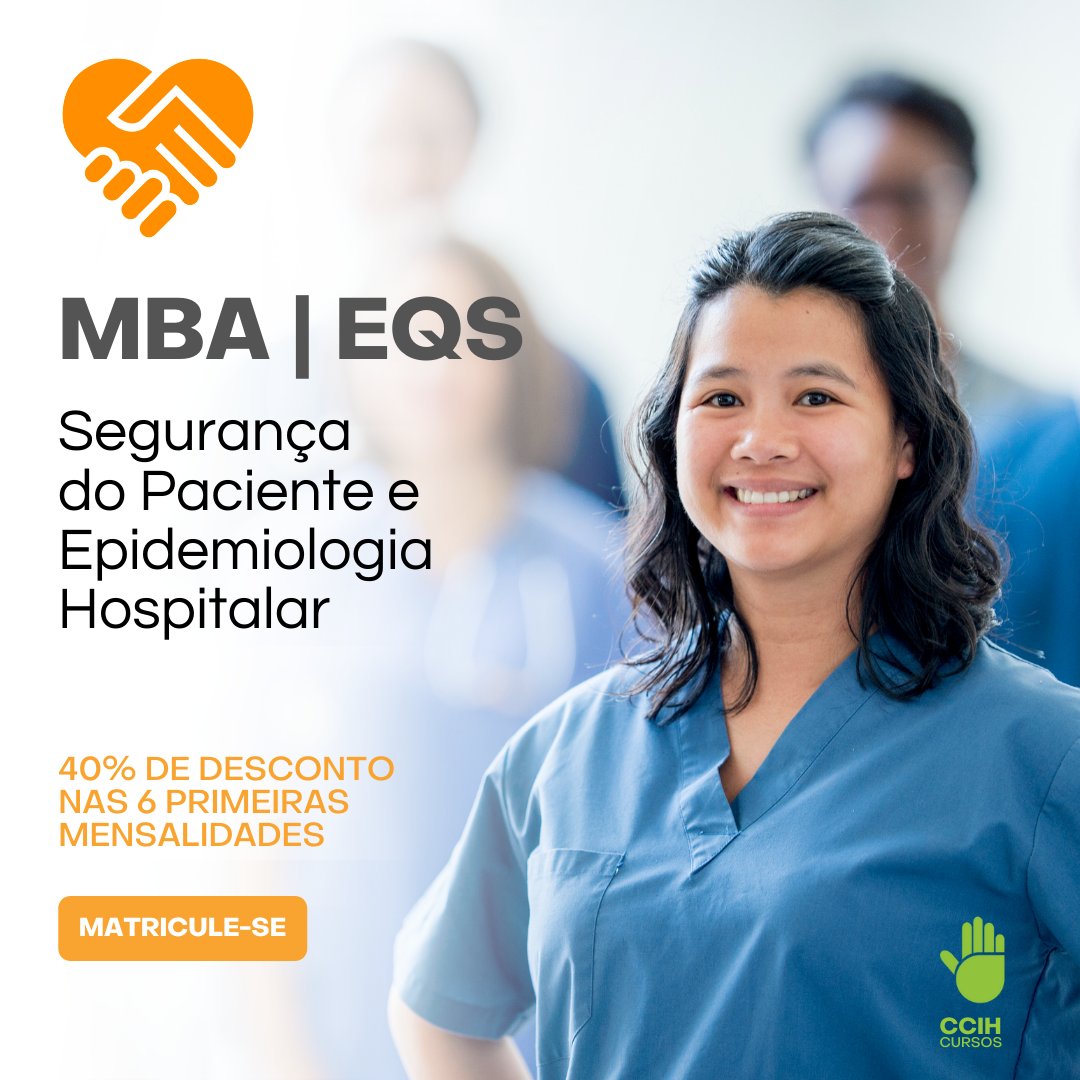 TadeuCCIH's tweet photo. Faça seu MBA em Segurança do Paciente com 40% de desconto nas seis primeiras parcelas; a melhor especialização em segurança do paciente, qualidade e acreditação hospitalar. https://t.co/UDrXGT5pKl