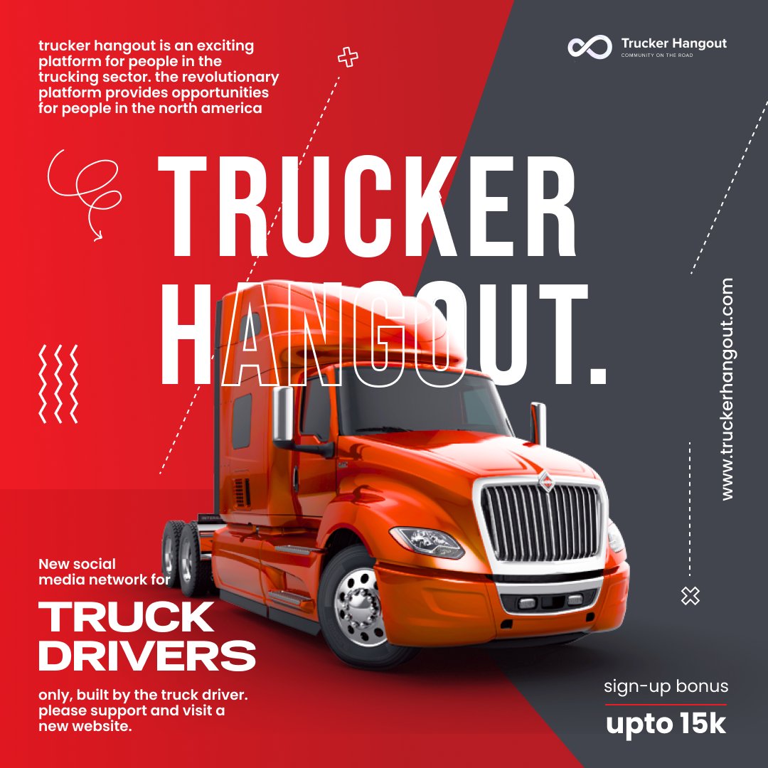 trucker_hangout's tweet photo. It's time to drive with the best with Trucker hangout Social Media Platform!
Visit Trucker Hangout Website - https://t.co/nC4KcmTK5h
#trucking #truck #truckingbusiness #truckingjobs #truckdriver #trucks #trucklife #logistics #truckerslife #transport #cdljobs https://t.co/BWxrRZ8e3J