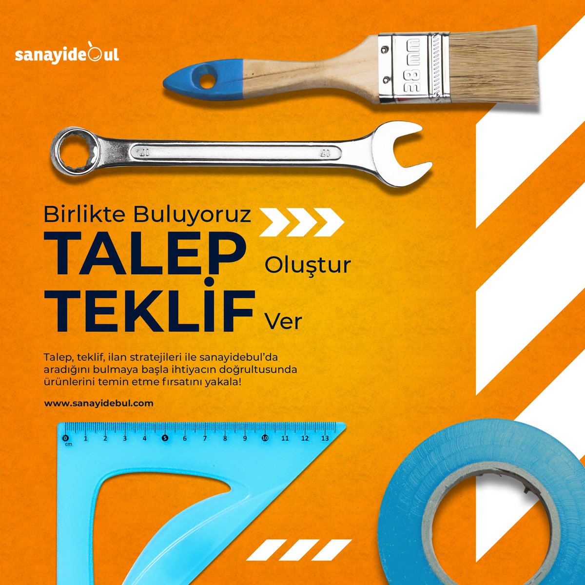 sanayidebul's tweet photo. Talep, teklif, ilan stratejileri ile sanayidebul’da aradığını bulmaya başla ihtiyacın doğrultusunda ürünlerini temin etme fırsatını yakala!🔵

Türkiye’nin Dijital Sanayi Platformu
Bir Tıkla Talep Aç - Bir Tıkla Teklif Ver
https://t.co/qePPCjbRW0

#sanayidebul #sanayi #talep https://t.co/qeKvbRBFZE