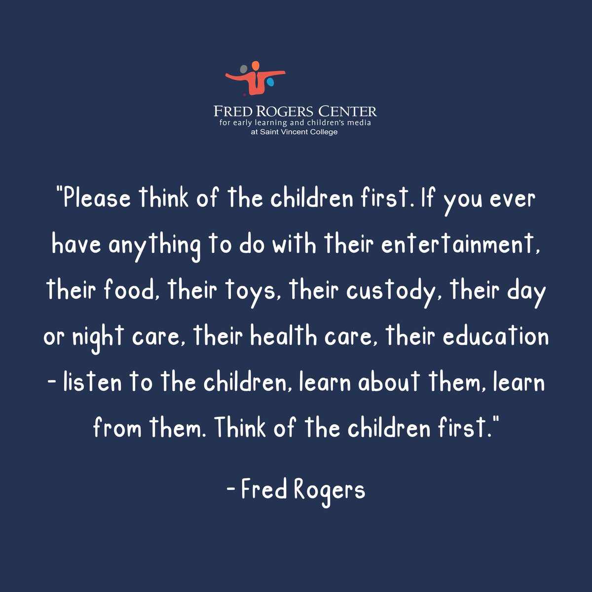 FredRogersInst's tweet photo. This week we are celebrating the Week of the Young Child! We are always happy for a time to celebrate young children and their educators and caregivers! #woyc2022 https://t.co/Iyn8fHQRLo