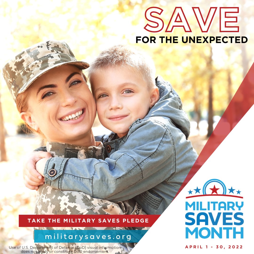 Having an emergency fund should be a top priority.  This week we're focusing on prioritizing building an emergency savings fund.

📣 It’s time to #Save4TheUnexpected

Get support from the Military Saves team when you take the Military Saves Pledge. #MilitarySavesMonth #MSM2022