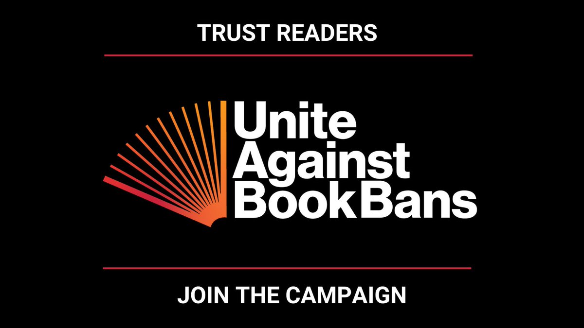 UABookBans's tweet photo. We trust individuals to make their own decisions about what they read and believe. Join us to #UniteAgainstBookBans and protect the freedom to read: https://t.co/vXStoFPdAd. https://t.co/tBWBbn9AIu