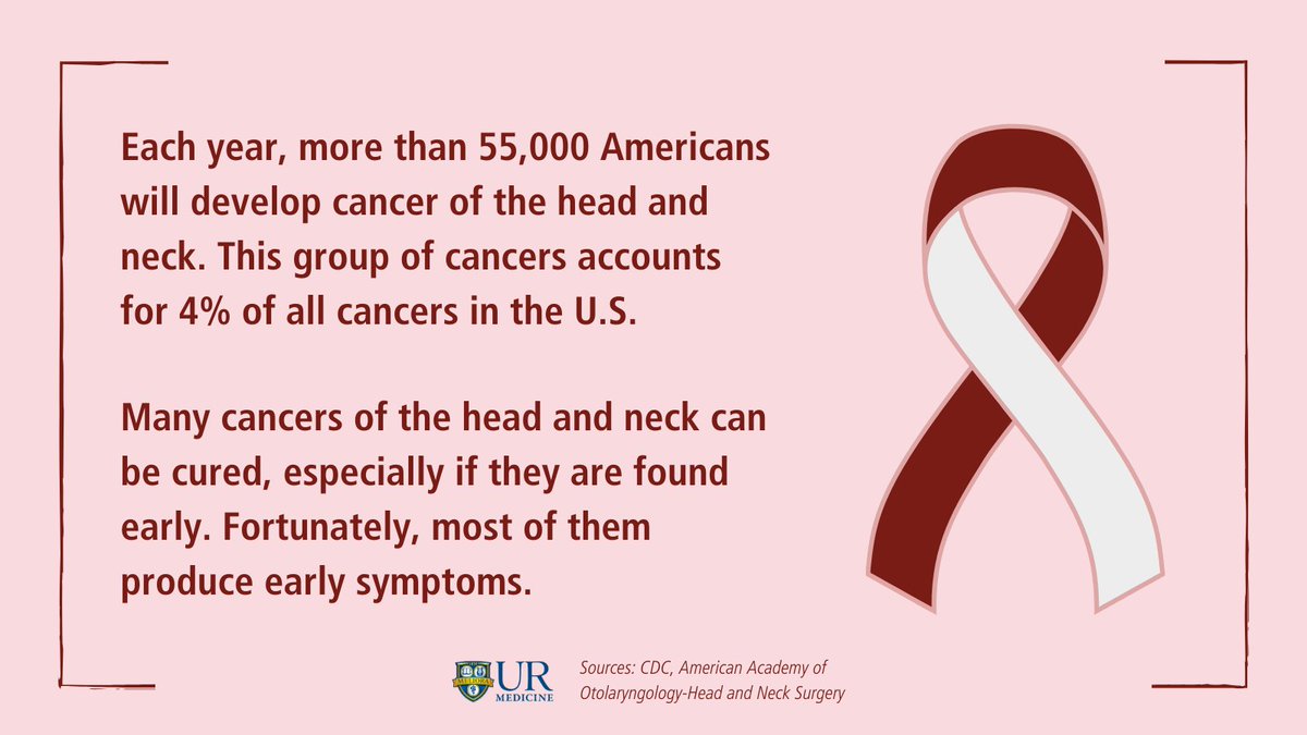 April is Oral, Head and Neck Cancer Awareness Month. We're using this time to share important info and introduce you to some amazing patients and members of our team.

Keep an eye out for more updates on our Twitter and Facebook. bit.ly/URMCOtoFB #CancerAwareness #ohancaw