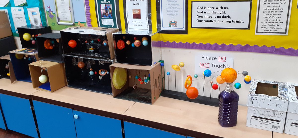 BrockholesCofE's tweet photo. Year 5 have completed some amazing homework projects around our space topic. They have worked so hard. The projects are on display in the hall until Thursday lunch time for all the children to see. https://t.co/QkxEXAH9fM