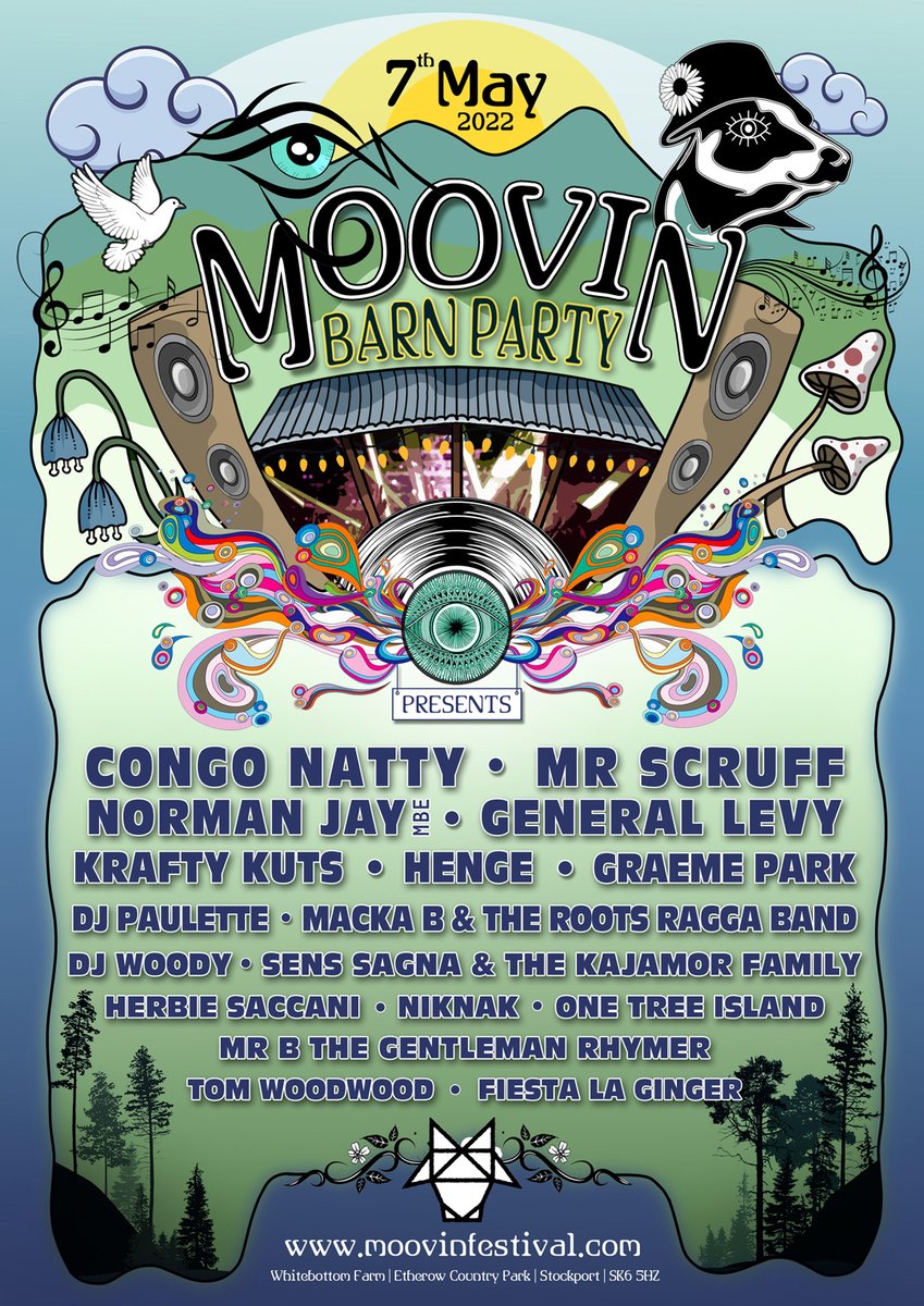 MOOVIN FESTIVAL 2024 (@moovinfestival) on Twitter photo We've just released an handful of tickets of tickets for the SOLD OUT Barn party w @congonattyrebel, @Mrscruff1, @Normanjaymbe, <a href="/Generallevy/">General levy</a> and many more.
Join us Saturday May 7th for a day of fun and frolics down at Whitebottom Farm 🐄
Final tickets: moovinfestival.com We've just released an handful of tickets of tickets for the SOLD OUT Barn party w @congonattyrebel, @Mrscruff1, @Normanjaymbe, <a href="/Generallevy/">General levy</a> and many more.
Join us Saturday May 7th for a day of fun and frolics down at Whitebottom Farm 🐄
Final tickets: moovinfestival.com