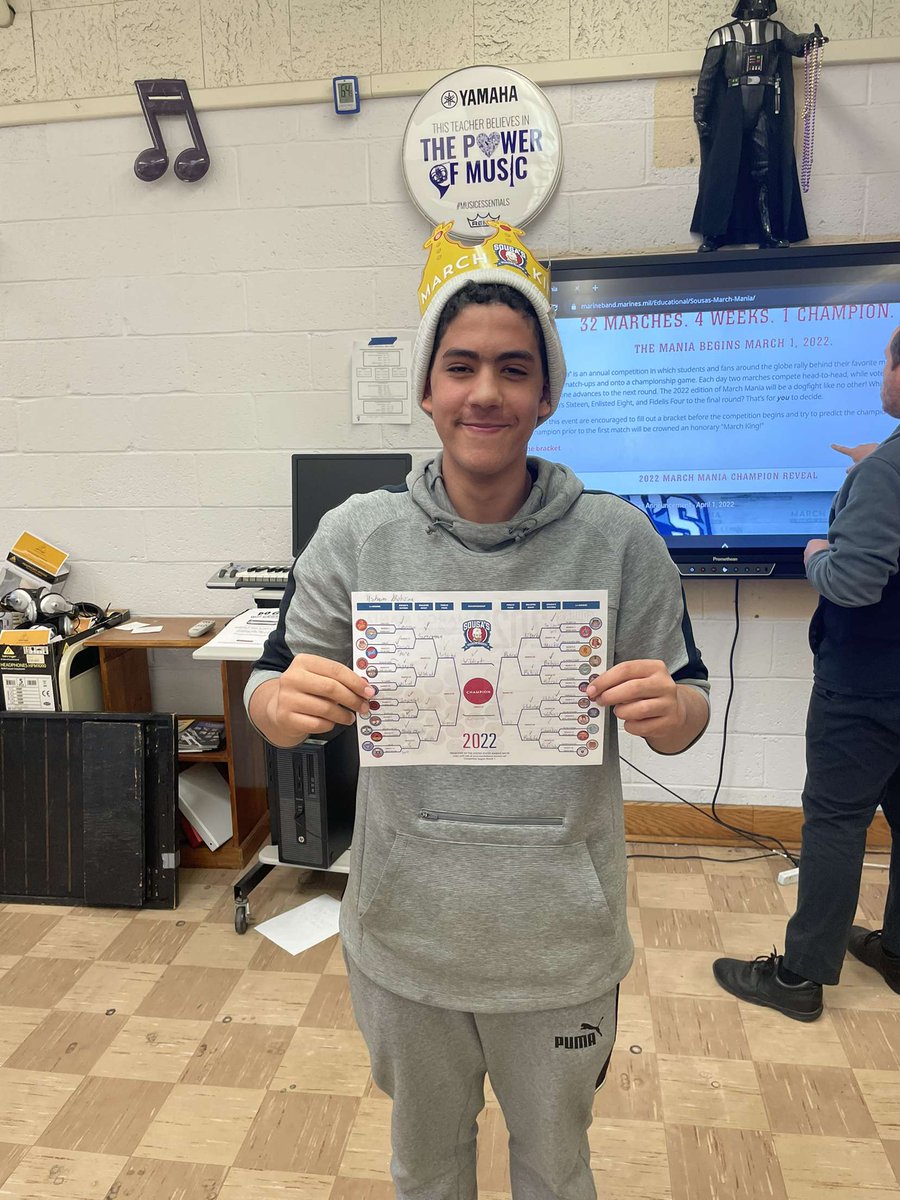Garfield HS Band (@garfieldhsband) on Twitter photo Hey, <a href="/marineband/">Marine Band</a> We are happy to present the <a href="/GarfieldHSBand/">Garfield HS Band</a> 🎶March King!🎶🏆 Hicham had A PERFECT #SousasMarchMania Bracket!🔥🔥🔥We shall celebrate with🍩🍩🍩🍩!! Hey, <a href="/marineband/">Marine Band</a> We are happy to present the <a href="/GarfieldHSBand/">Garfield HS Band</a> 🎶March King!🎶🏆 Hicham had A PERFECT #SousasMarchMania Bracket!🔥🔥🔥We shall celebrate with🍩🍩🍩🍩!!