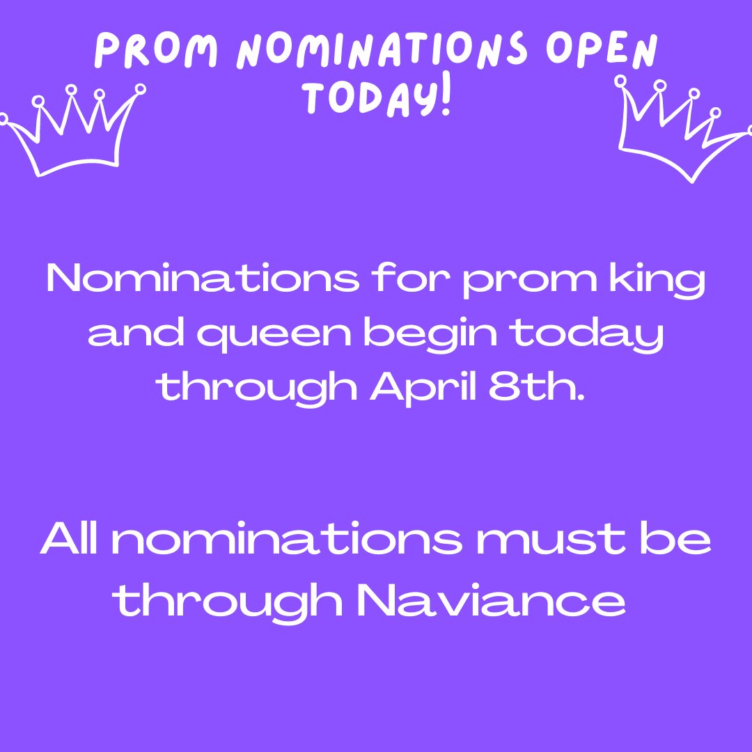 Ridge_Point2022's tweet photo. Prom court nominees may begin campaigning on 4/11. Posters must be brought to K150 for approval b4 being hung in the building. If u plan to post on social media send pictures to Mrs. Braucht for approval b4 posting. Anything posted/ hung without approval can result in removal. https://t.co/fZIPqOwSml