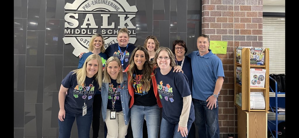 Wearing our Autism shirts <a href="/SalkSTEM/">Salk Middle School</a>
