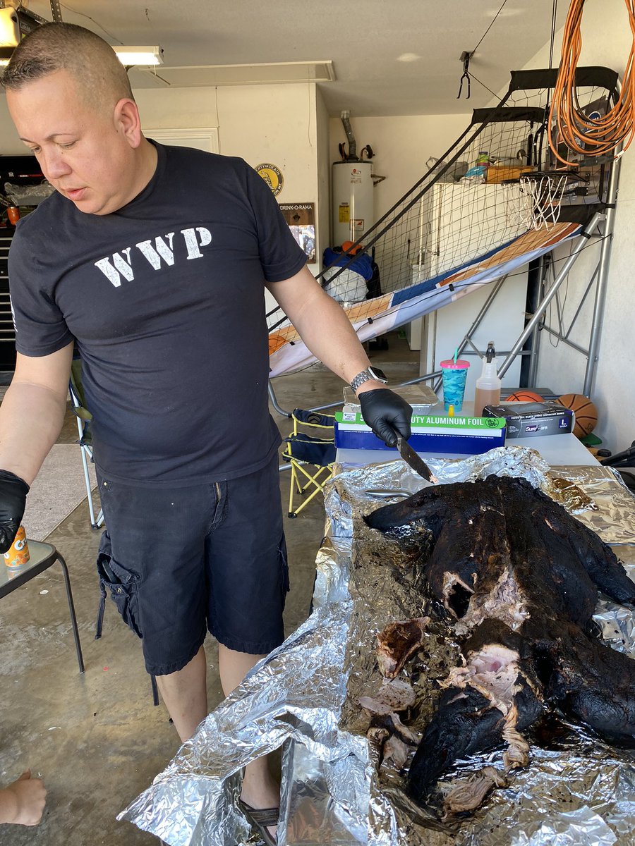 Robert serving up the meats.