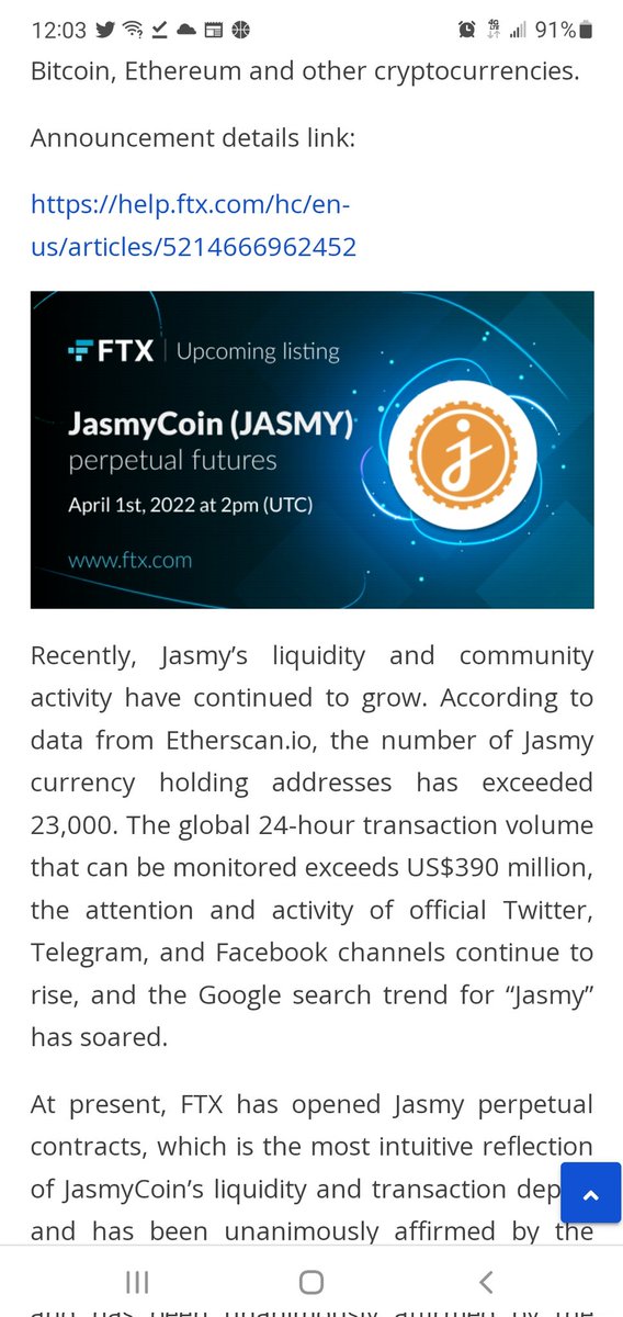 CarsPerforming's tweet photo. #JASMY Gonna go on a massive uptrend soon. FTX is the institution exchange all this manipulation going on in the day to day will soon be a thing of the past big whales coming in soon to take this into multi dollars where this one belongs $$$$$ https://t.co/QrQH89sYBu