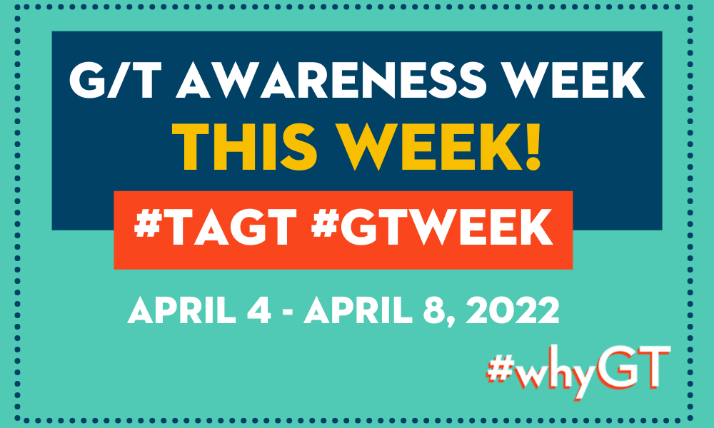 It's finally here! Welcome to day 1 of G/T Awareness Week. Follow all week long as we showcase and highlight our G/T community by having your peers take over the TAGT social media accounts! #gtawarenessweek #whygt #tagt #txgifted