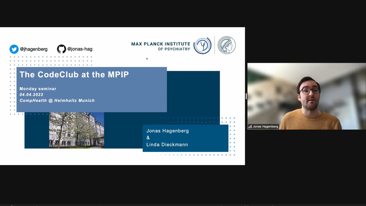 CompHealthMuc's tweet photo. 🎉Great #comphealth talk on #bestpractice #software from winners 🏆 @LukasHeumos & @jhagenberg👏
👉Developing from scratch?🧐Check out #cookietemple🍪which has a great number of programming templates
👉Need #support? 🤝Join a #codeclub & meet other newbies & pro developers👩💻👨💻 https://t.co/pPL80x67gz