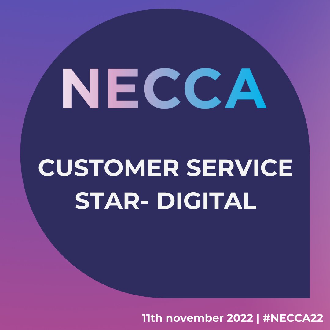 ne_cca's tweet photo. This week it's Customer Service Star- Digital! 

Sponsored by Sunderland City Council, this award seeks to find a motivated frontline Service Advisor who delivers outstanding customer service via any digital channel.

 Find out more- https://t.co/W0FfDmOGWP

#NECCA22 https://t.co/T8xfQpWFfu