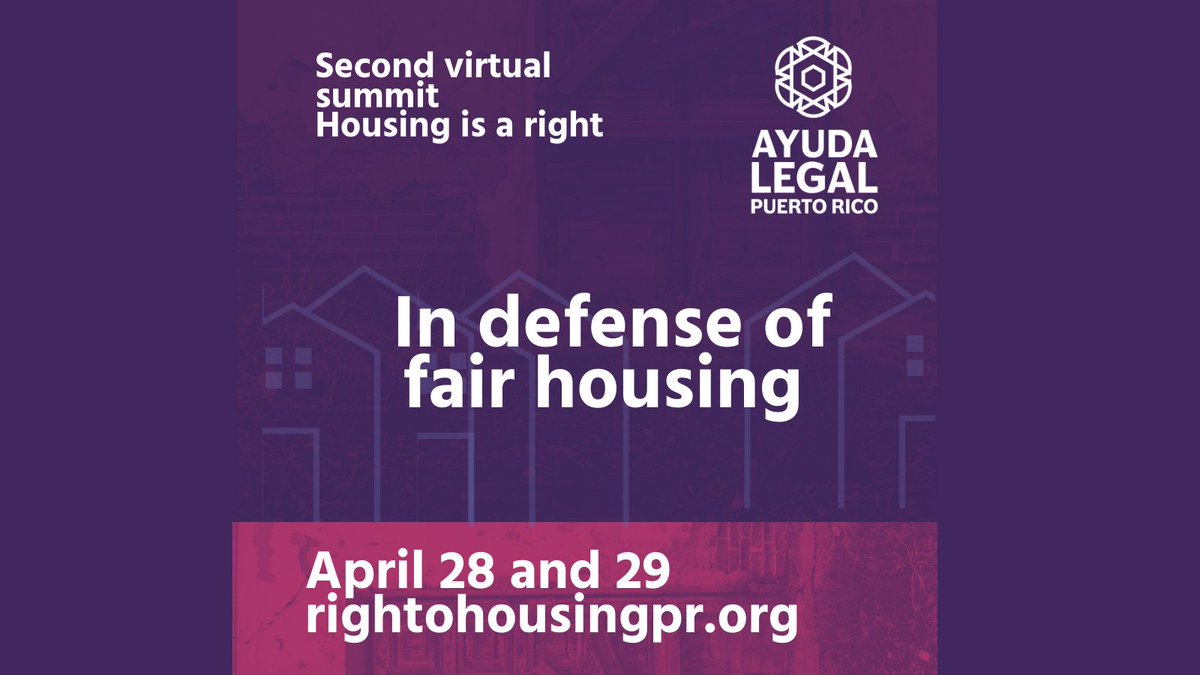 The housing is a right summit is happening, and it will have English-Spanish interpretation. Save the date and SHARE. Registration: https://t.co/Q2bC49bIbA https://t.co/JvsFdgHTrx