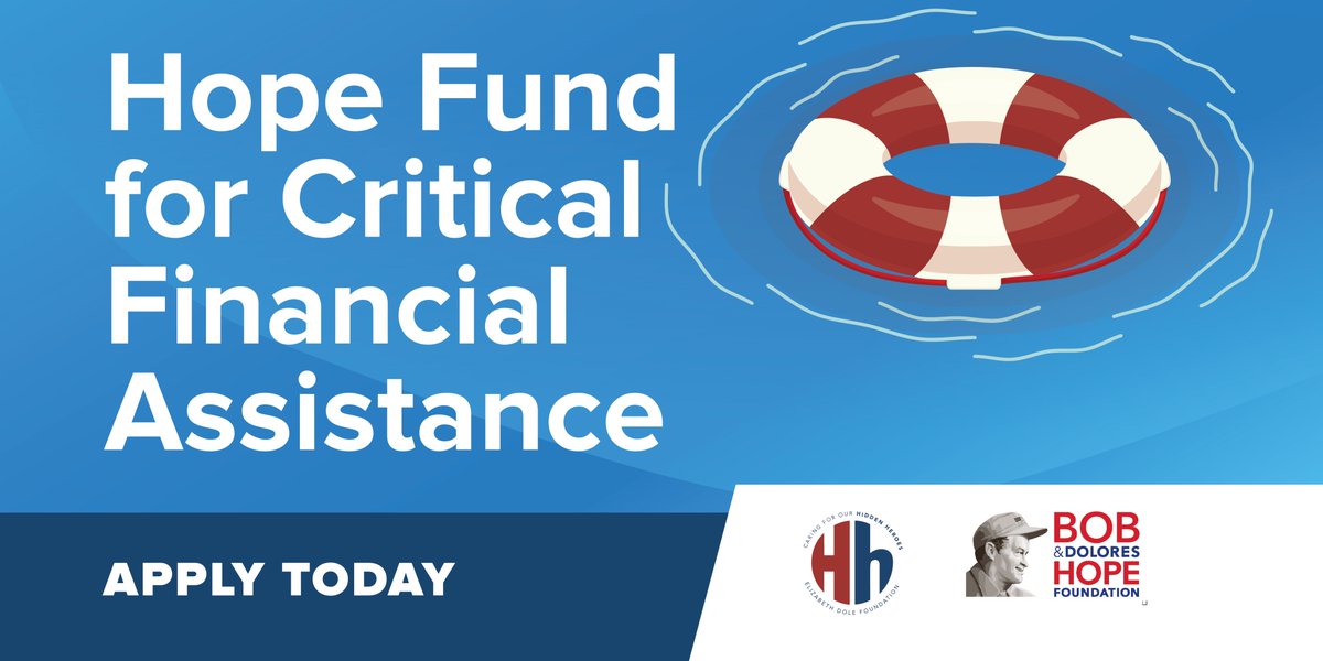 DoleFoundation's tweet photo. Far too many caregivers are facing homelessness, hunger, &amp; struggling to pay bills due to joblessness, underemployment, unexpected costs, &amp; unpredictable benefits.   

We’ve teamed with the @BobHope Foundation to provide military caregivers one-time emergency relief grants. 🧵 https://t.co/s1W4jsOaEQ