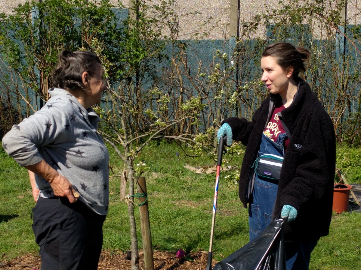 SMGrowingSpaces's tweet photo. A very productive community action day yesterday at #MitchamOrchard and we had the best of the recent weather! Thanks to everyone who came along and helped out @SustainableMert #GoodFoodMerton #GrowingSpaces https://t.co/MwQLJ3xTLe