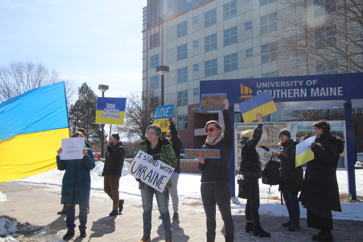 USMFreePress's tweet photo. Read about what's happening in Ukraine and how USM is showing our support in our new March edition and online! https://t.co/H6yXbfML4f https://t.co/hybD3CPmvL