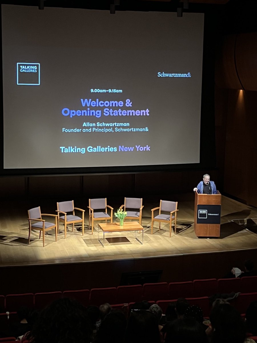 fnayeri's tweet photo. Let the proceedings begin! Am here at ⁦@MorganLibrary⁩ and Allan Schwartzman opens the ⁦@Talkingalleries⁩ #conference in #nyc. My panel is tomorrow. https://t.co/9E0ntves83 https://t.co/AgISt2qzjB