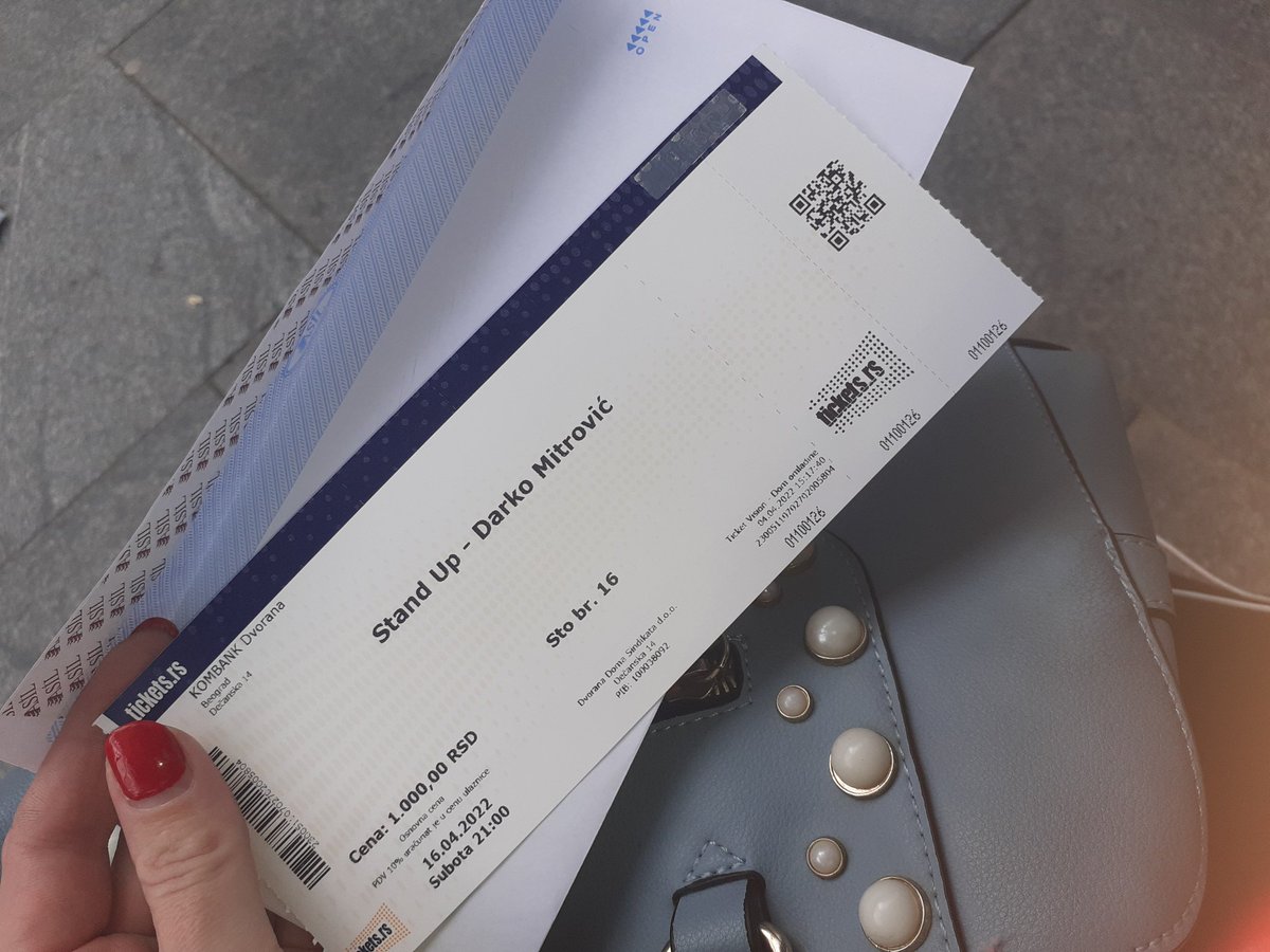UsneBojeRubina's tweet photo. Ulaznica za najjači standup obezbeđena 🖐#slepilo #kombankdvorana #lisabonbar Gledamo se .. https://t.co/ODGYhpyUtm
