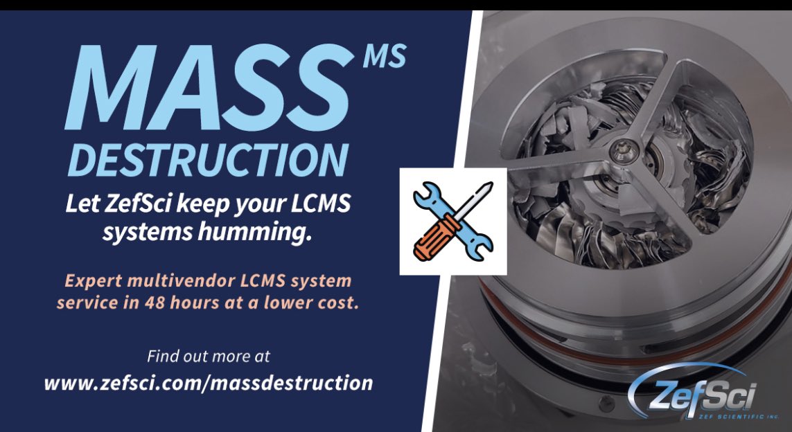 Zefsci's tweet photo. Starting off our Mass MA destruction campaign this week. Follow us for more #Tweet this week #massspec #massspectrography #zefsci https://t.co/EDrbwDv93e