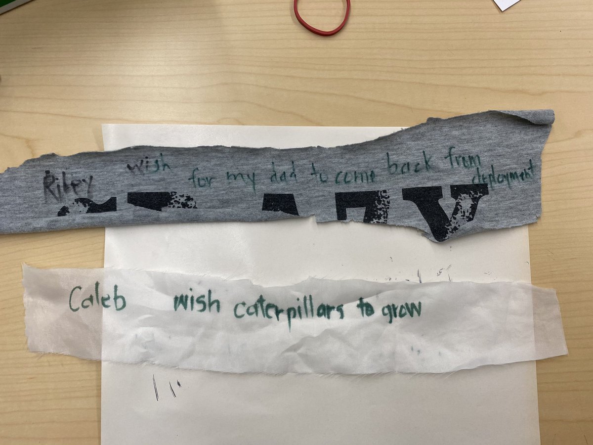 Making wish flowers with @MollyHarrison92 and wish ribbons in Prek. “I wish our caterpillars will grow.” “I wish my dad would come home from deployment.” <a href="/RosemontEagles/">Rosemont Elementary</a> <a href="/lasilvervb/">Laura Silverman</a> <a href="/VBTitleI/">Title I VBCPS</a> <a href="/VBPreK/">Virginia Beach Pre-K</a> <a href="/BeachSupe/">Aaron Spence</a> #PureJoy