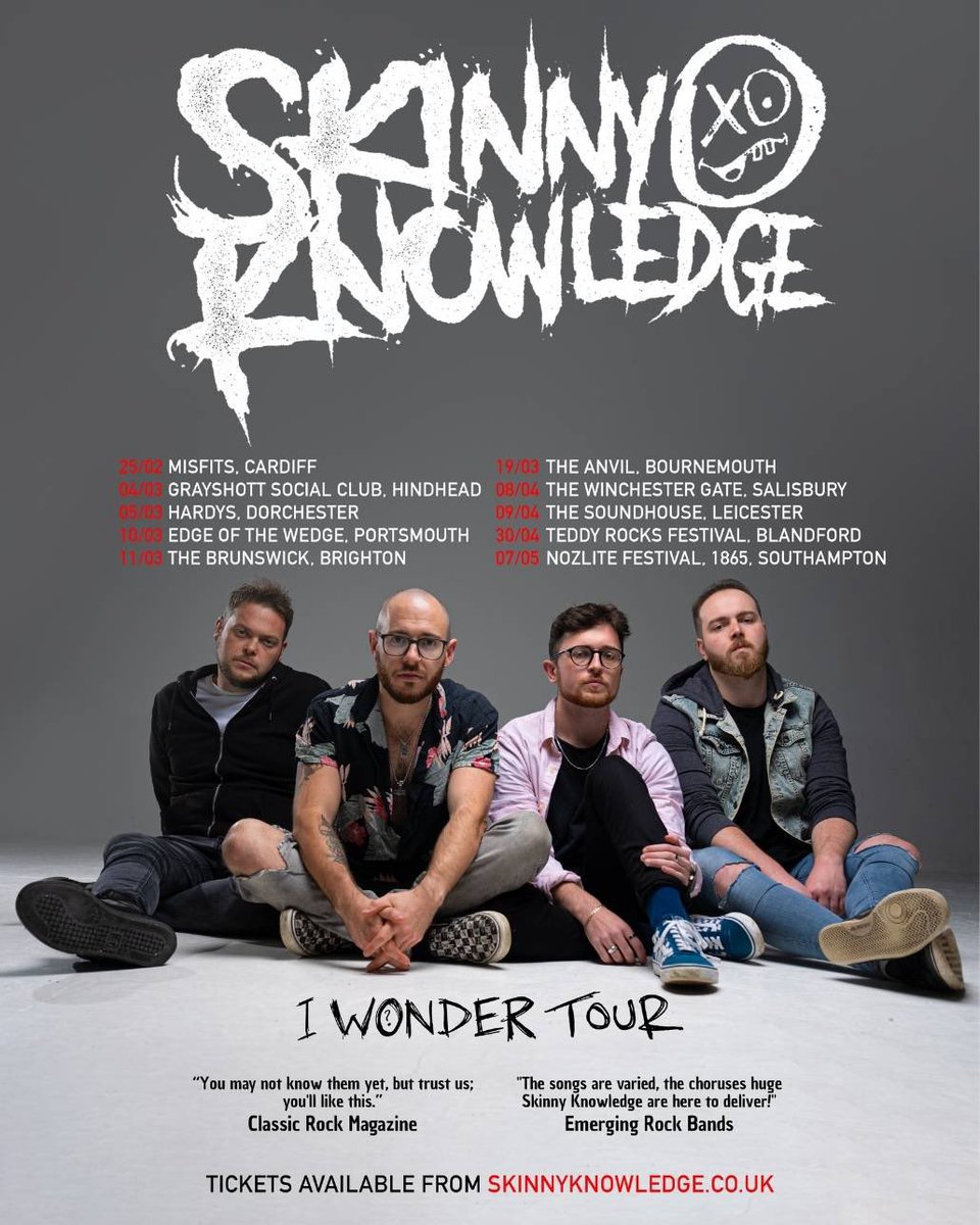 StampedePressUK's tweet photo. 8/10 ⭐️⭐️⭐️⭐️⭐️⭐️⭐️⭐️
🗣 “Straight out upbeat, melodic Big party rock vibes.”
Jenny at Rock Queen Reviews checks out @SkinnyKOfficial new single 🙌
https://t.co/SX4pop6BvO
#SkinnyKnowledgeStampede #NewMusicMonday #SkinnyKnowledge #Punkrock #Rockband #UKTour https://t.co/aB78QEa6D7