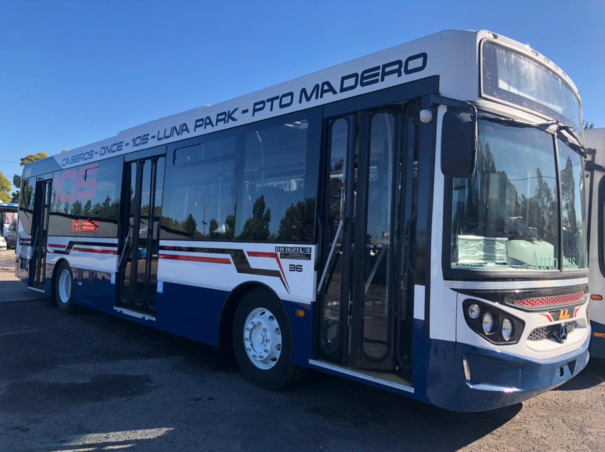 LINEA105's tweet photo. Ya se encuentra en nuestro predio el nuevo interno 36, como siempre con la mejor tecnología para el confort de nuestros pasajeros.🚌🚌👏👏 https://t.co/k7tX9mAY6u