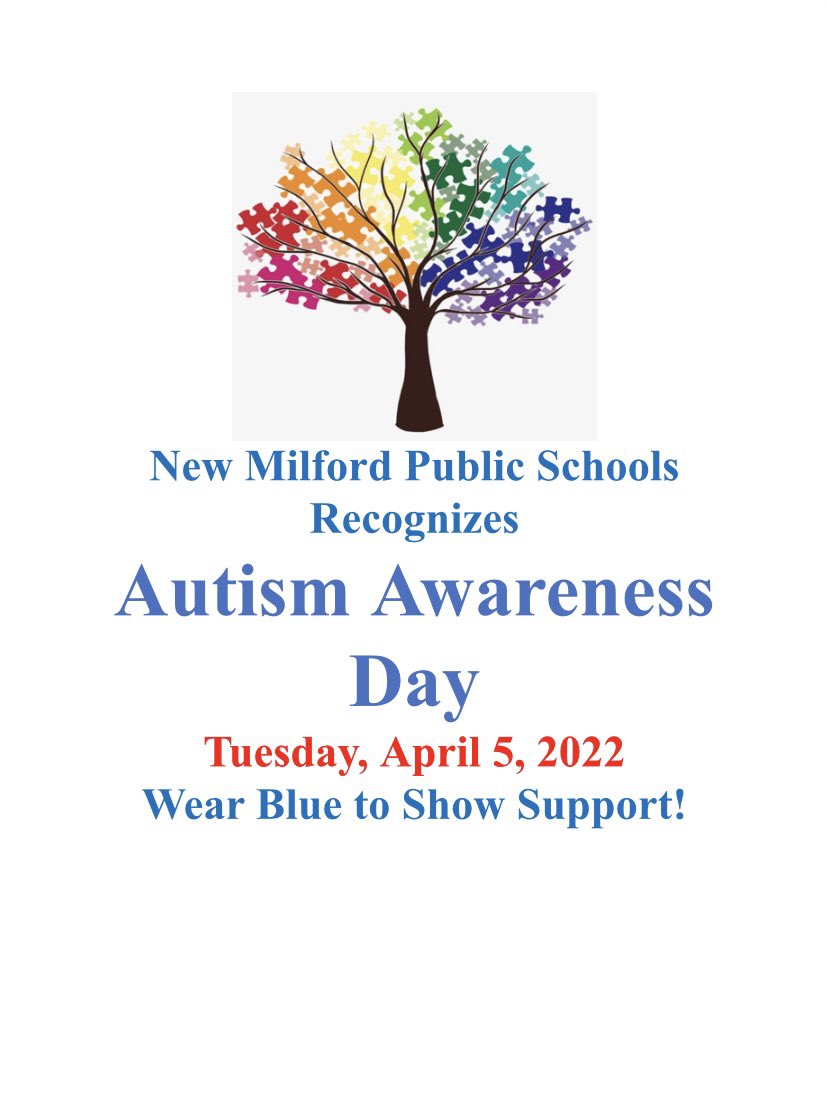 Wear BLUE tomorrow in support and recognition of all of our learners and that our differences, abilities, and disabilities can and should be celebrated. 💙<a href="/SNIS_CT/">Sarah Noble School</a> <a href="/Lolson12/">L olson</a>