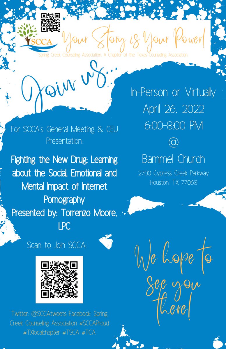 Join us for our SCCA meeting on April 26th. We hope to see you there! 😊