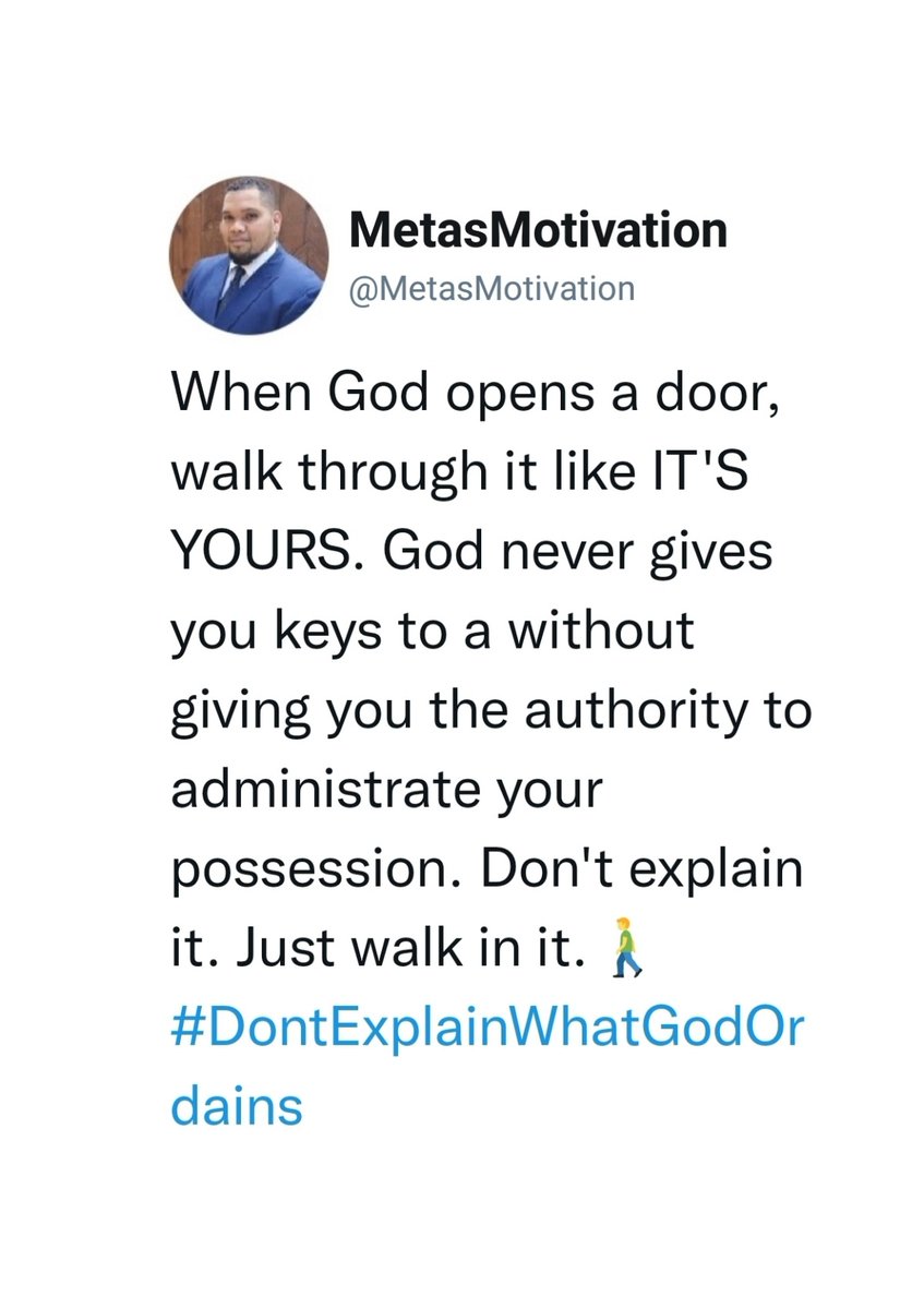 MetasMotivation's tweet photo. #Monday #God #Spiritual #Inspiration #Motivation #Blessed #Faith #QOTD #MetasMotivation #Miracles #Favor #Promotion #Doors #Opportunity #Mindset #Positive #Affirmations #Encouragement #RealTalk #Wisdom #GodsPlan #Bold #Strength #Growth #Success https://t.co/f5pJdH2v83